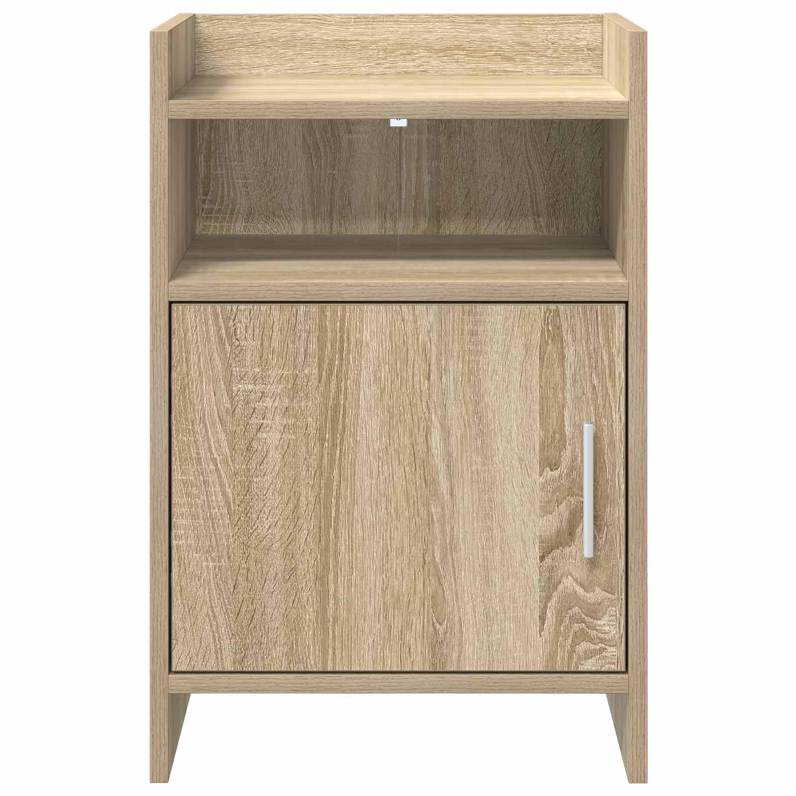 Comodino in rovere Sonoma 40 x 36 x 60 cm, con maniglia in metallo, 1 mensola, vano portaoggetti, comodino per camera da letto, comodino, portaoggetti moderno