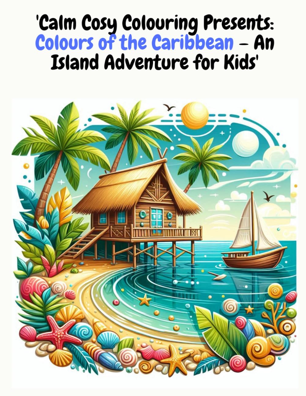 Calm Cosy Colouring Presents: Colours of the Caribbean: An Island Adventure for Kids and Adults