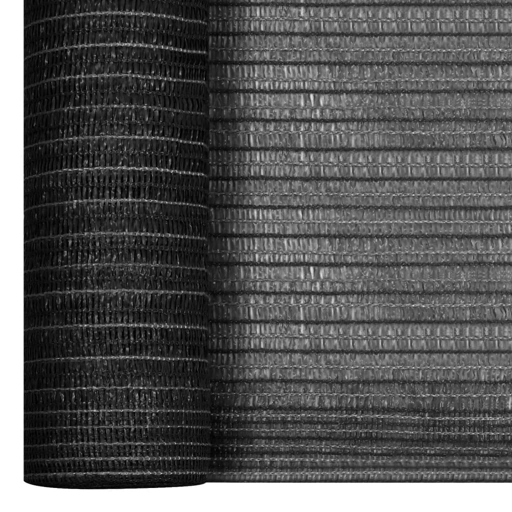 vidaXL Siatka cieniująca, antracytowa, 2 x 25 m, HDPE, 195 g/m²