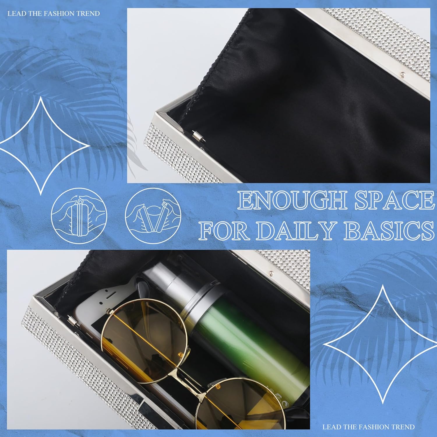 Women Poker Card Evening Clutch Rhinestone Purse Casino Vegas Novelty Purse Queen Hearts Bags Playing Cards Gift - Image 6