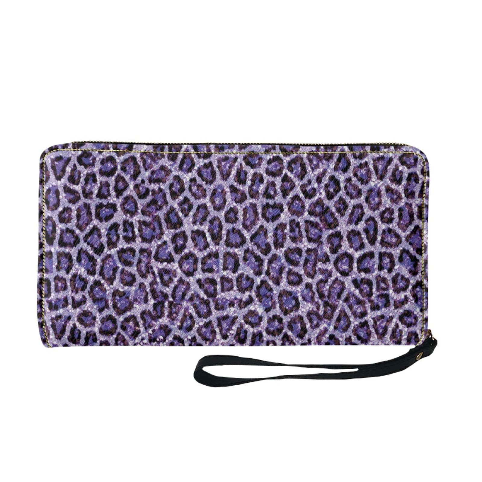 Portafoglio Donna Portamonete Porta Carte di Credito Donna Uomo Wallet | Portafogli con Zip e Cinturino da Polso Leggero Durabile Portatile,Impermeabile Cuoio,Modello Viola 11x20cm/2 Unità