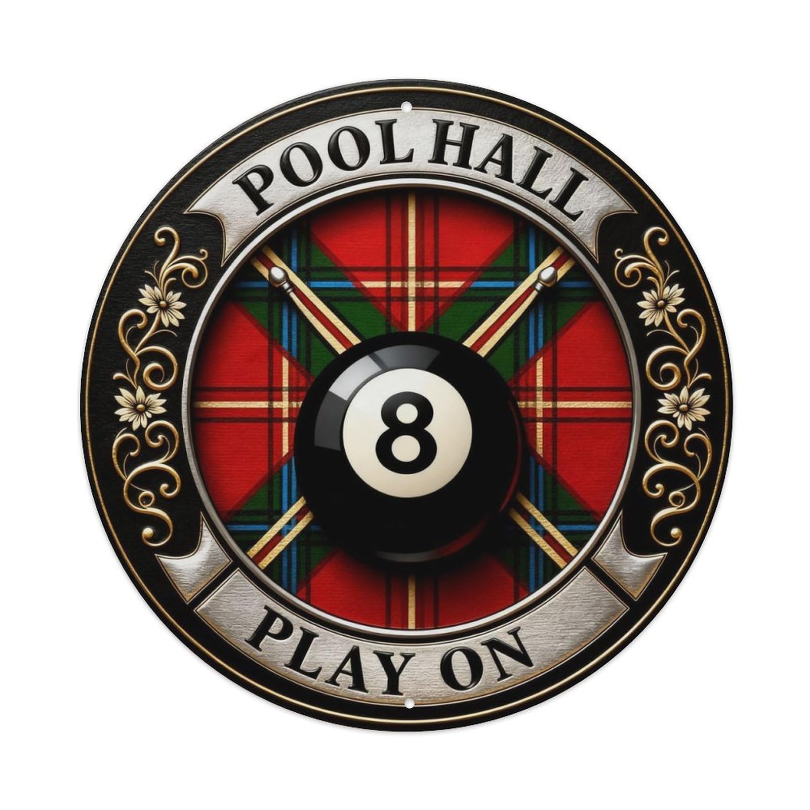 Pool Hall Retro Tin Sign Metal Tin Sign Plaque