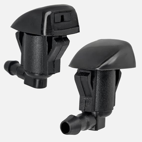 Click&Fit Windscreen Washer Nozzles Compatible with Toyota Corolla 2005-2012, LC Prado 02-09, Avensis 2003-2008, Camry Solara Sienna Tacoma – Screen wash Wiper Spray Jets Replaces 85381AE020, 2-pcs