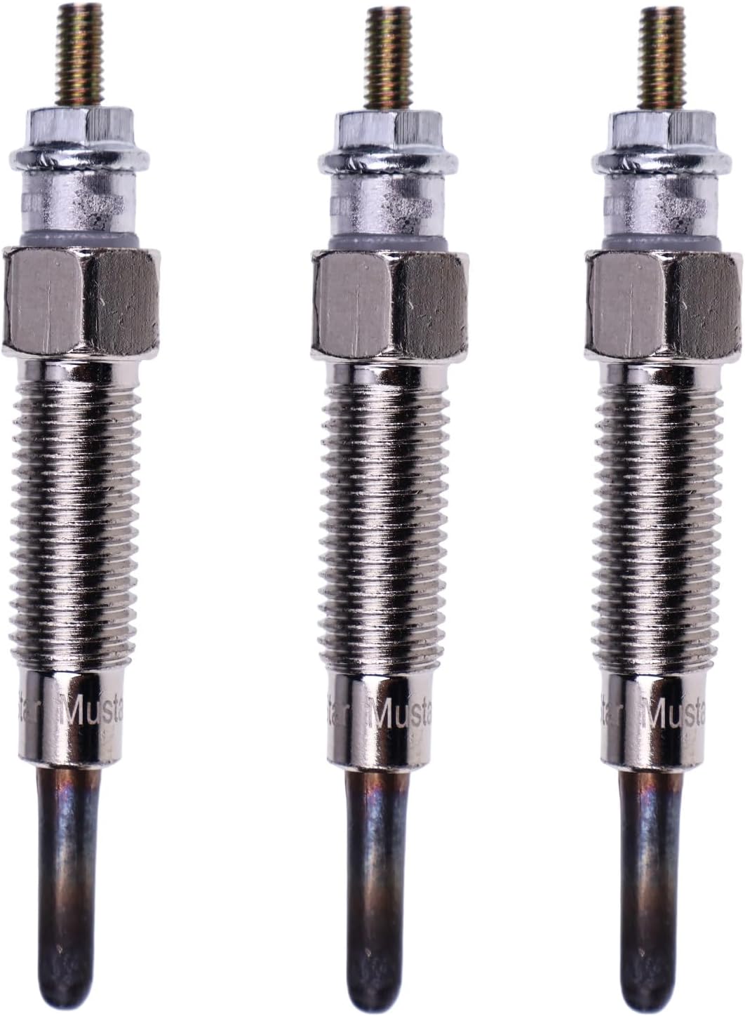 HOLDWELL 3PCS Glow Plugs 839912M91 3704242M1 3757093M1 Compatible with Massey Ferguson Tractors 1125 1140 1145 1165 1205 1210 Challenger MT255B MT265B MT275B AGCO ST22A ST28A ST33A