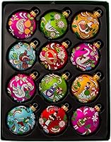 Vista 2 de Kurt Adler 12 Days of Christmas Glass Ornament (Set of 12), 65mm
