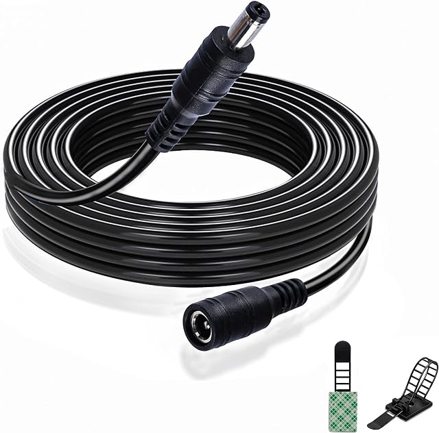 lkelyonewy Product Image 6 Pack Dc Power Supply 1 Female to 2 Male 5.5Mm X 2.1Mm Jack + 18Awg 5.5Mm X 2.1Mm Dc Extension Cord Adapter 12V Camera Power Extension Cable Dc Power Supply Adapter