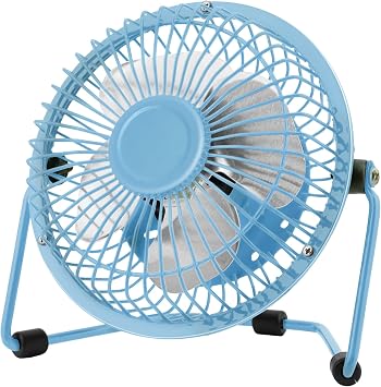 Chchmu USB Fan 6 Inch Mini USB Desk Table Fan Personal Portable Desktop Cooling Fan Powered by USB PC Netbook for Camping Home Office Outdoor Travel, Strong Wind, Blue