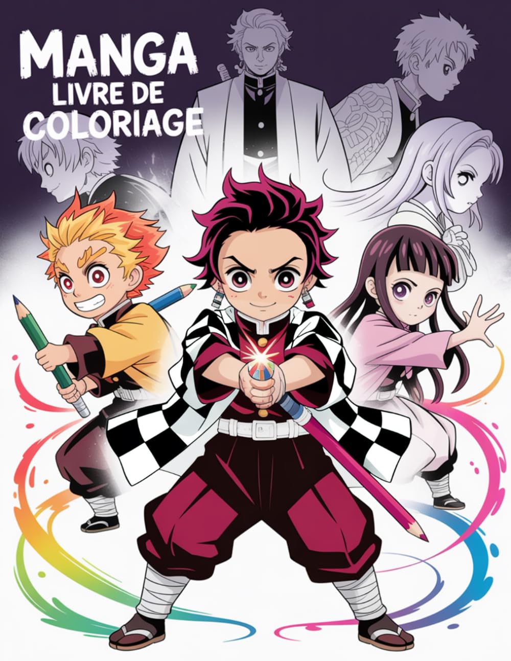 Manga Livre De Coloriage: Le cadeau idéal pour les fans d’anime, de manga et les futurs mangakas'