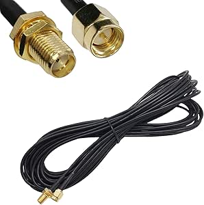 SunTrader 10M(33FT) Black SMA Male to Female Wifi Antenna Connector Extension Cable (10m(33ft))