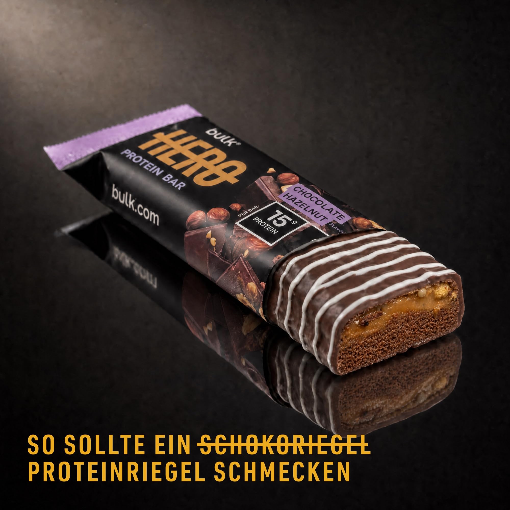 Hero Protein Bar, Schokolade Haselnuss, 12 Riegel