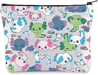 WZMPA Cute Axolotl Cosmetic Bag Axolotl Inspired Gifts Salamander Lovers Makeup Zipper Pouch Bag Axolotl Merchandise, Axolotl, Cosmetic Bag