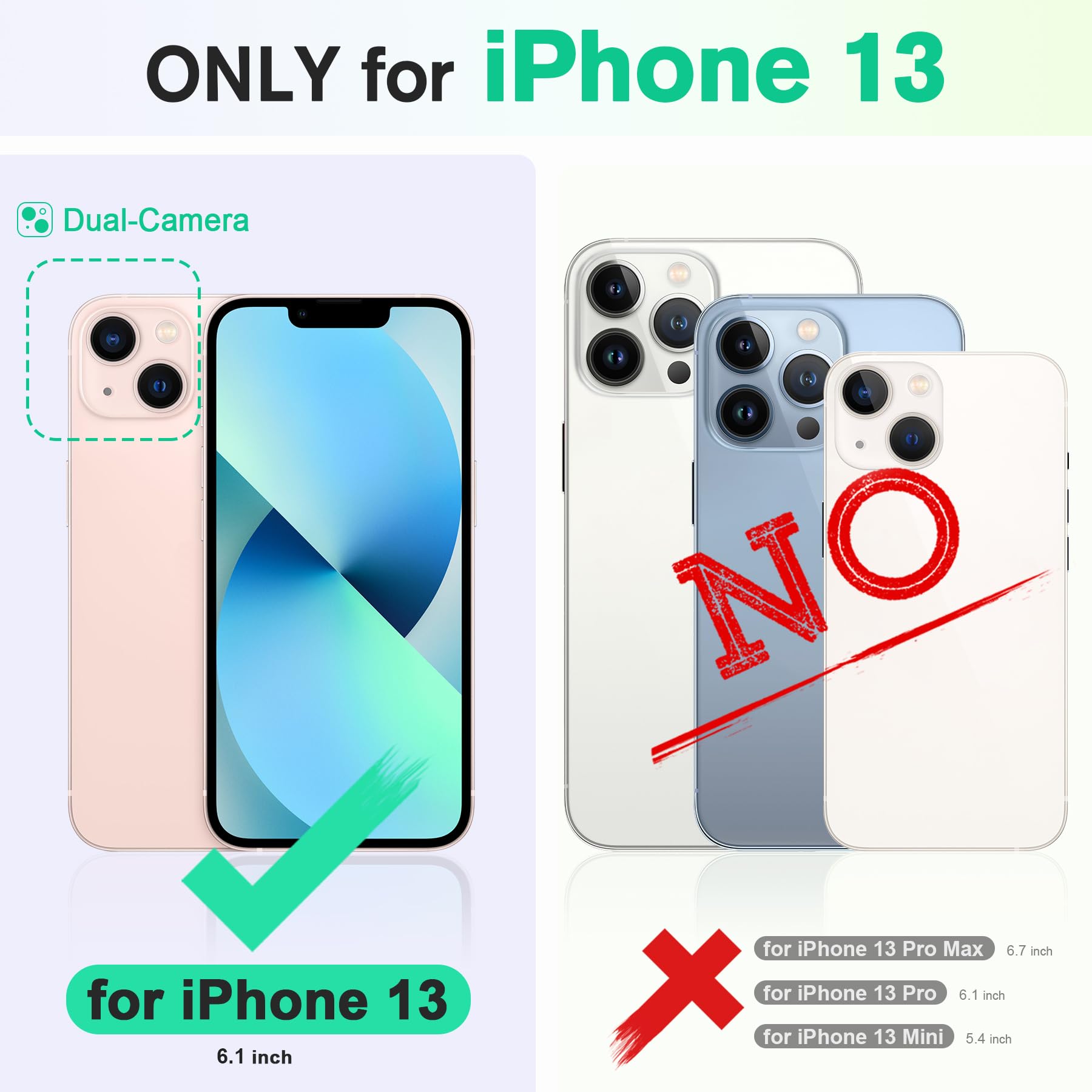 TUCCH Cover per iPhone 13 5G Custodia Magnetica Flip con Chiusura Protezione Resistente Pelle Sintetica Blocco RFID Portafoglio Tasca Carte Portacellulare Compatibile iPhone 13 (6,1" 2021), Nero