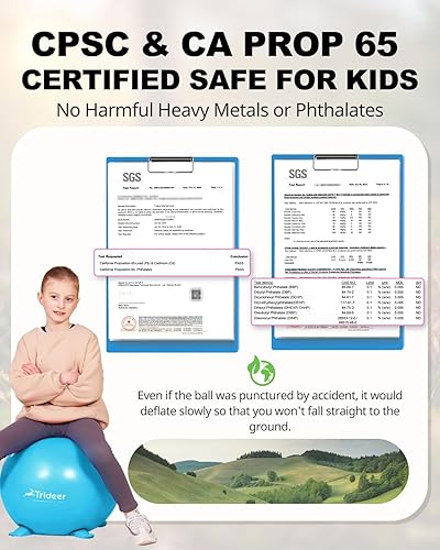 Miniatura 10 de Trideer - Sillas flexibles para aula de primaria, estilo pelota de yoga, tambaleantes, suministro escolar para niños sensoriales, sillas de