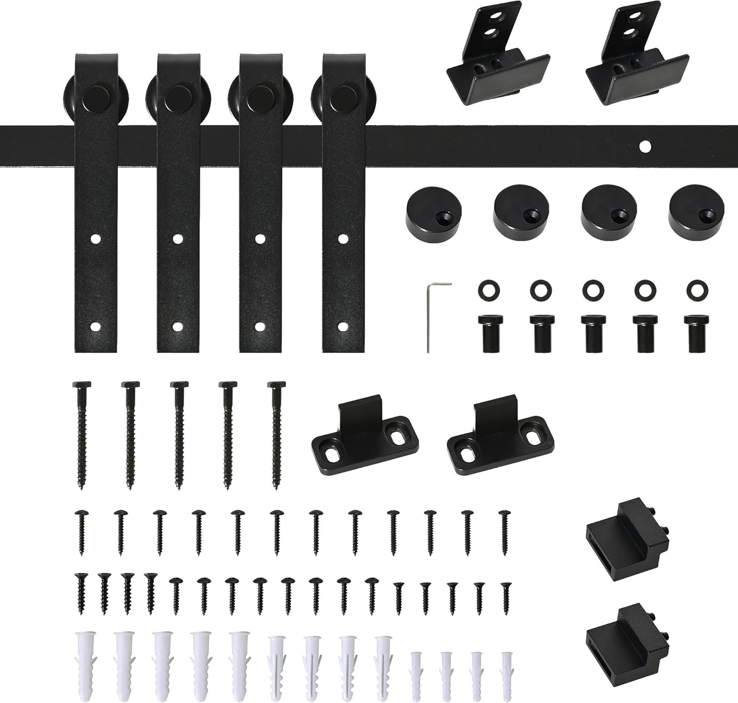 6ft Barn Door Hardware Kit, Door Hardware for Sliding