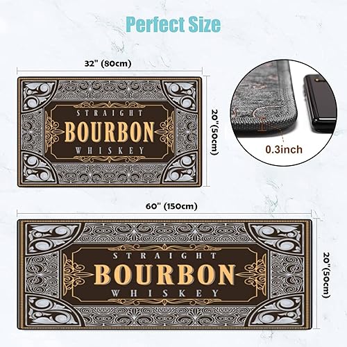 Miniatura 7 de Juego de alfombras de cocina, caja de cartón de sabrosa leche de fresa, estilo japonés, tapete de cocina para piso, antideslizante, lavable, tapete