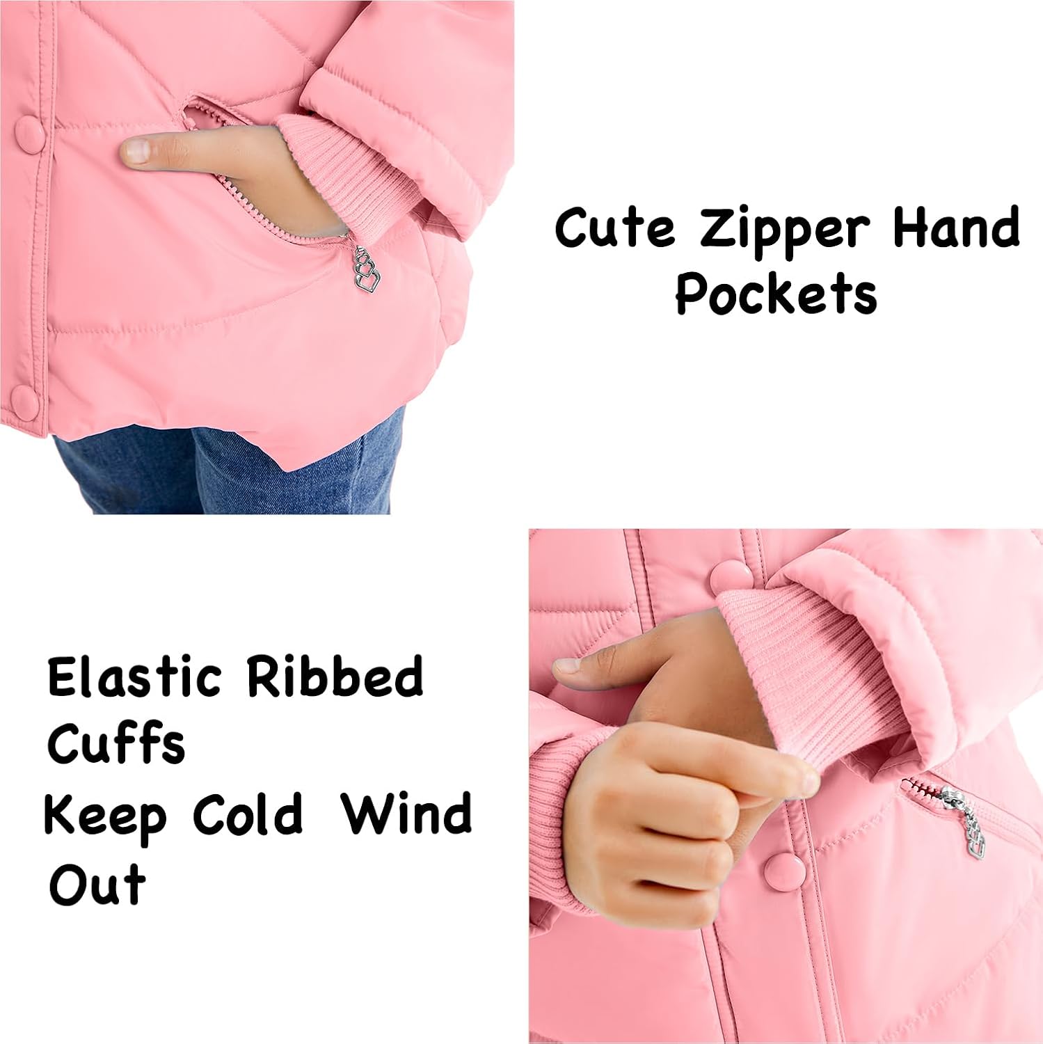 FARVALUE Girls' Winter Coats Fur Hooded Warm Puffer Jacket Coat with Fleece Lined - Image 7