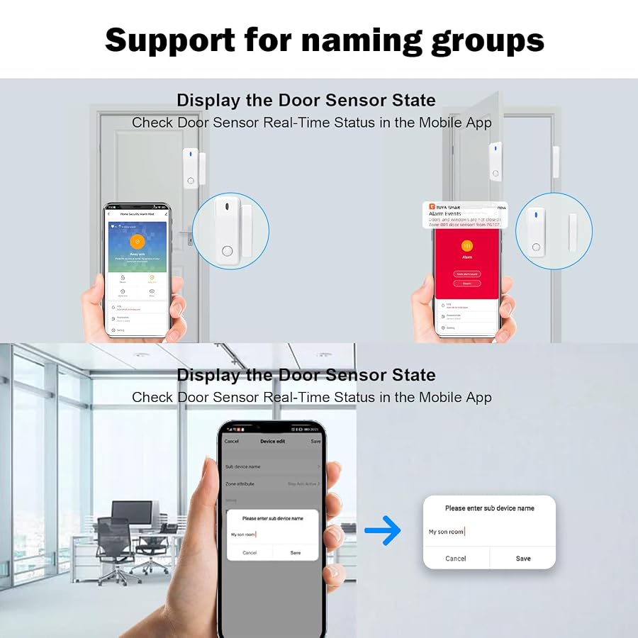 Home Security System, Alarm System for Home Security, 22-Piece Kit WiFi/GSM SMS Alarm System with Motion Detector, 120dB Alarm Siren, Door Window Burglar Alarm, Smart Remote Control, Alexa Compatible, image 6