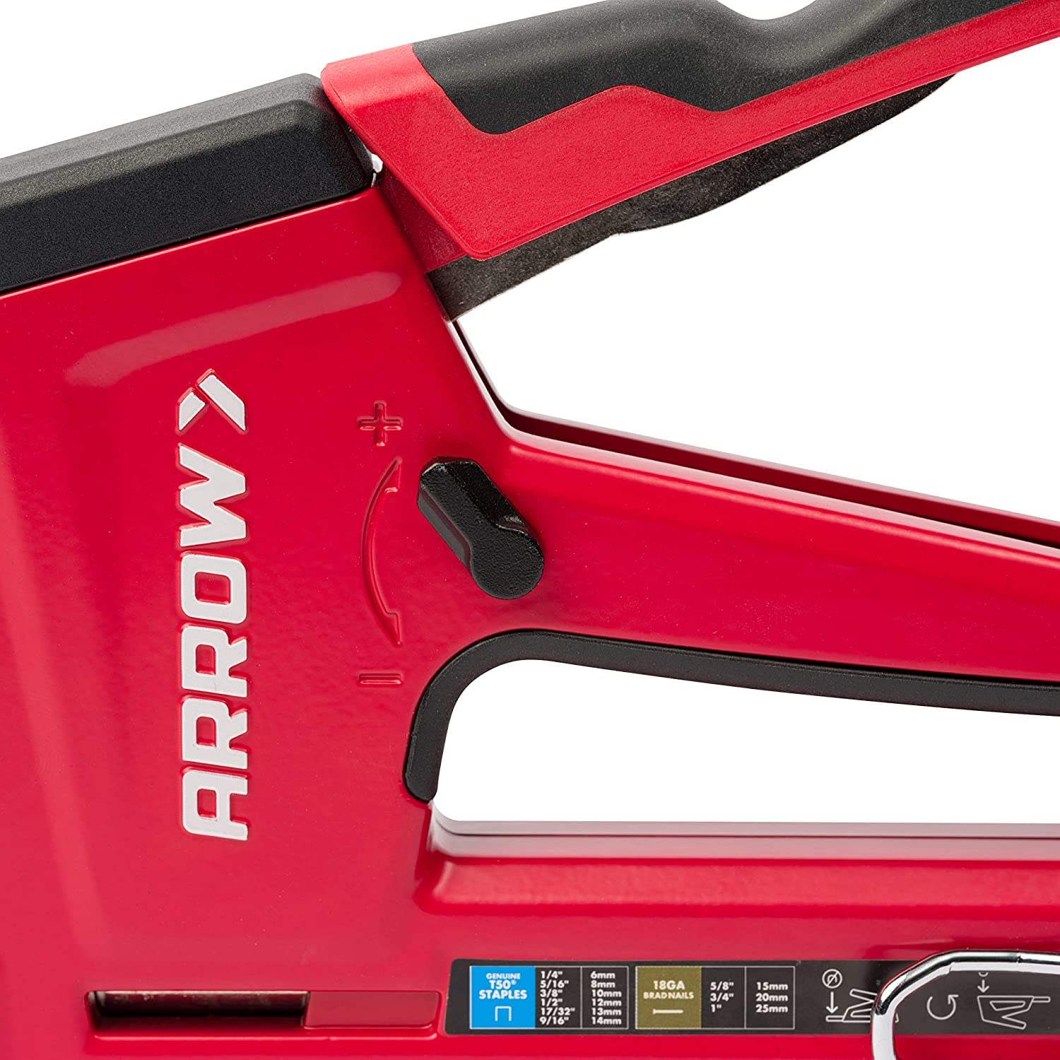 Arrow T50RED2 2-in-1 Heftpistole und Nagler für Polster, Rahmen, Isolierung, Handwerk und Möbel, Rot