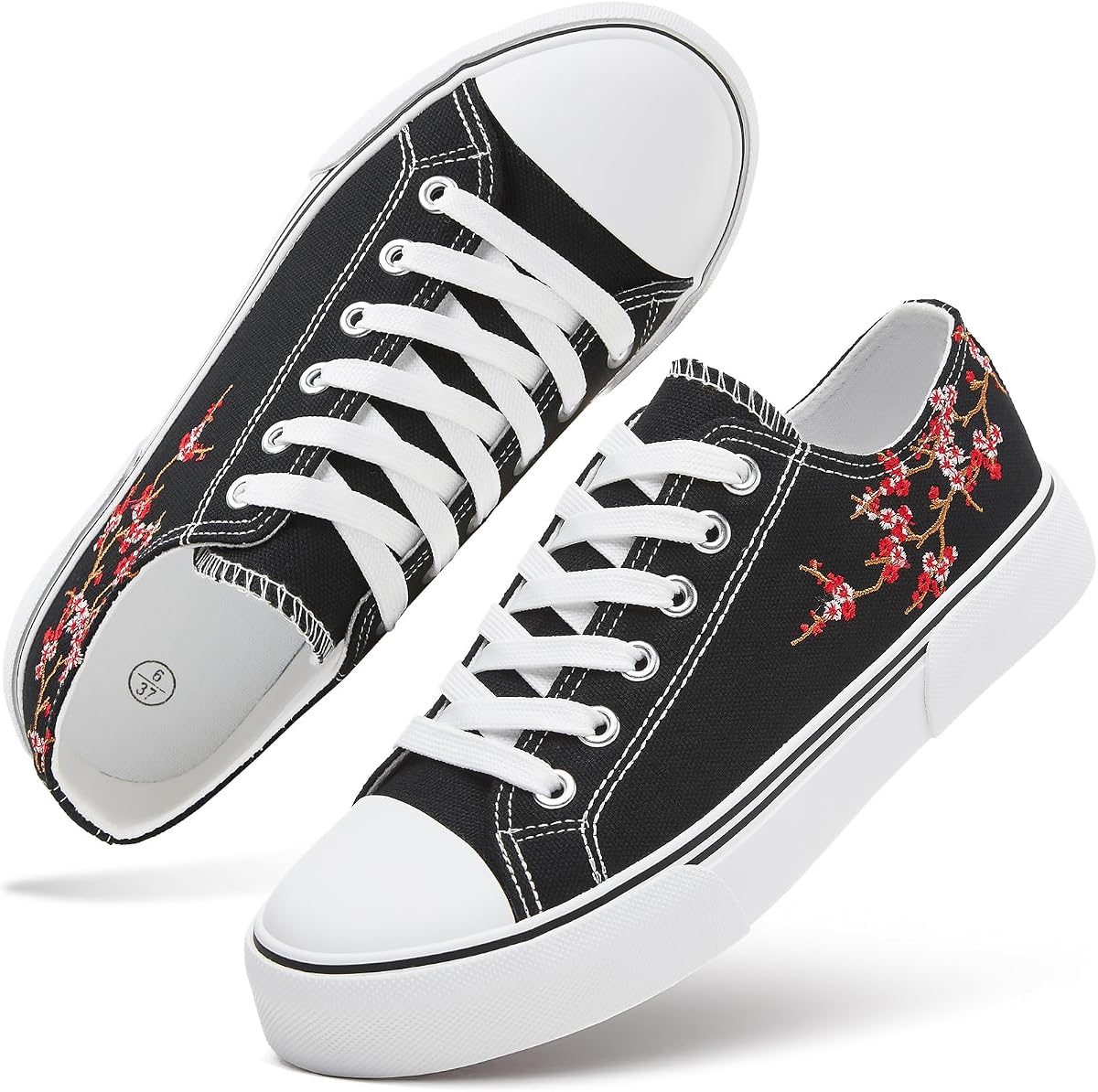 hash bubbie Zapatillas blancas para mujer Zapatos de lona bajos para mujer Zapatillas de lona para mujer Zapatillas de moda para mujer Slip on Casual Tenis Zapatos