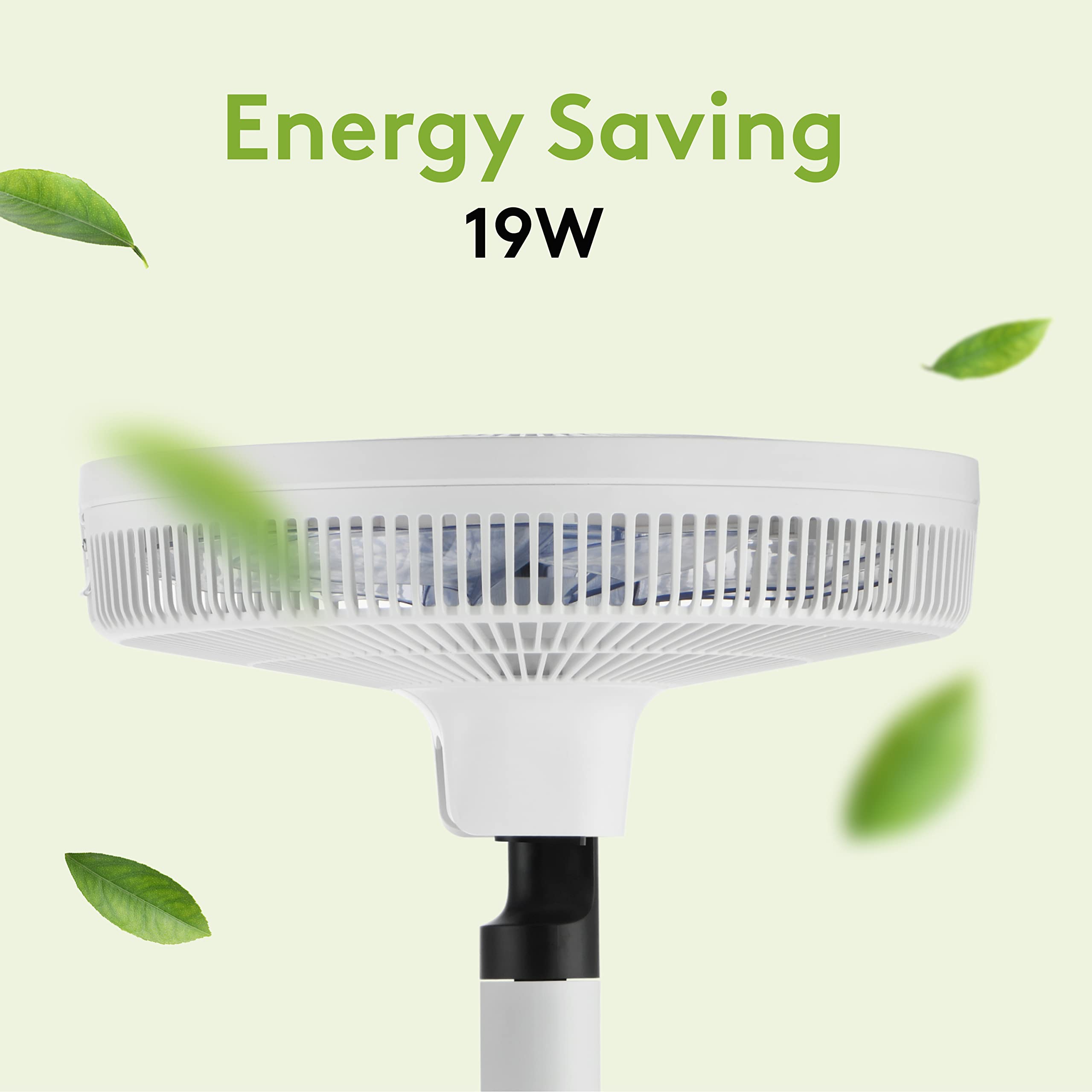 VIOLA Ventilatore a Piantana Silenzioso Notte con Telecomando, Potente motore Digitale Basso Consumo 19W, 7 Pale Aerodinamiche, 9 Velocità, Oscillazione 120°, Rotazione Verticale 3D, Turbo, Timer