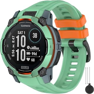 Silicone Band for Garmin Instinct 3/E 45mm Sport Strap, 22mm/26mm Waterproof Adjustable Watch Bracelet Replacement Wristband for Garmin Instinct 3 SOLAR/AMOLED for Men and Women