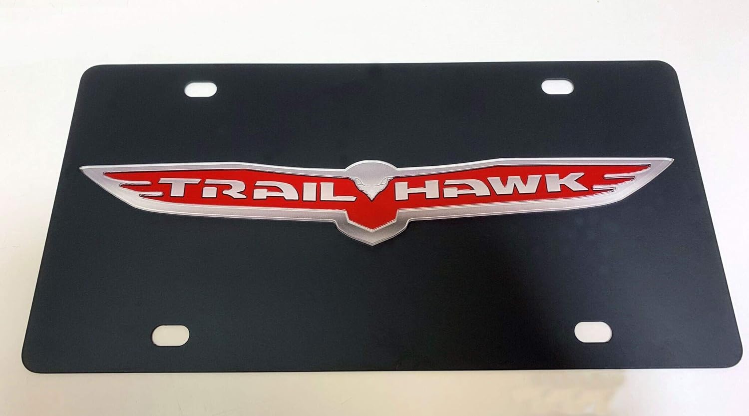 Logo License Plate for Jeep Trailhawk (Black)