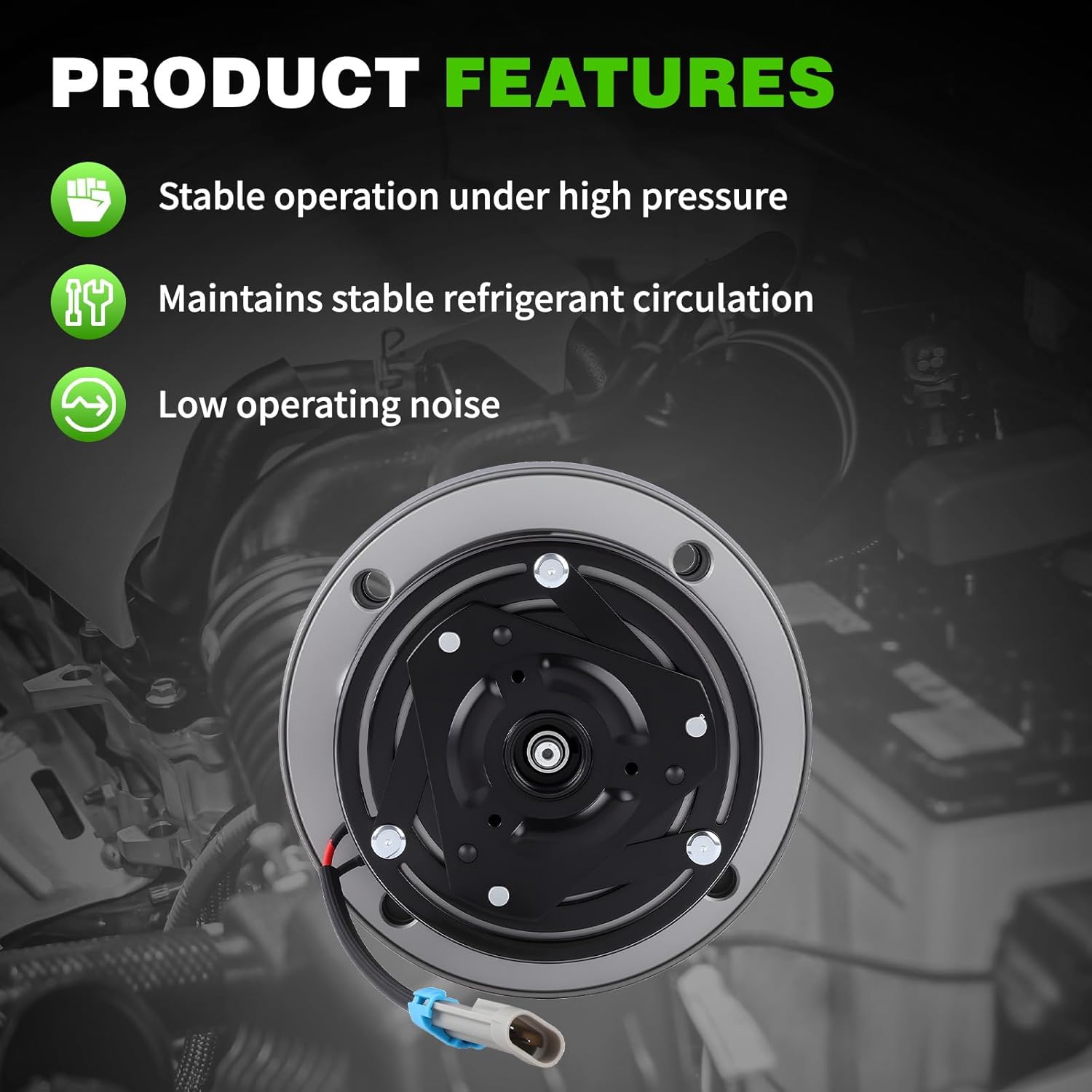 15-20189（88964862） AC Compressor and Clutch Compatible With GM Chevrolet 1991 1992 1993 1994 1995 1996 1997 V6 5.7L