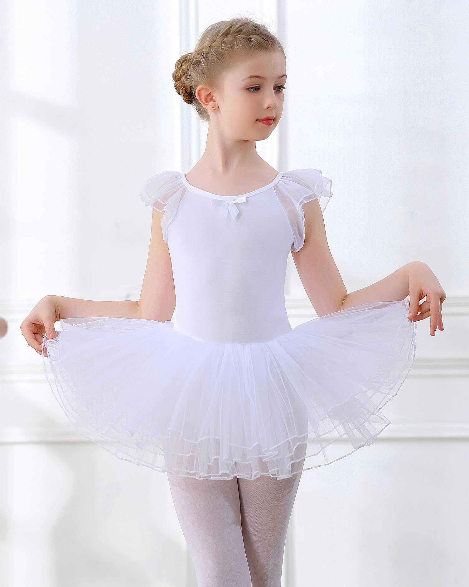 Vestito Body Danza Balletto per Bambina Ragazza Tutu Ballerina Danza Classica Bambina