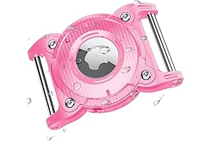 ONEONTA AirTag Dog Collar Holder | Waterproof, Sturdy, and Lightweight for 1" Collars (Pink)