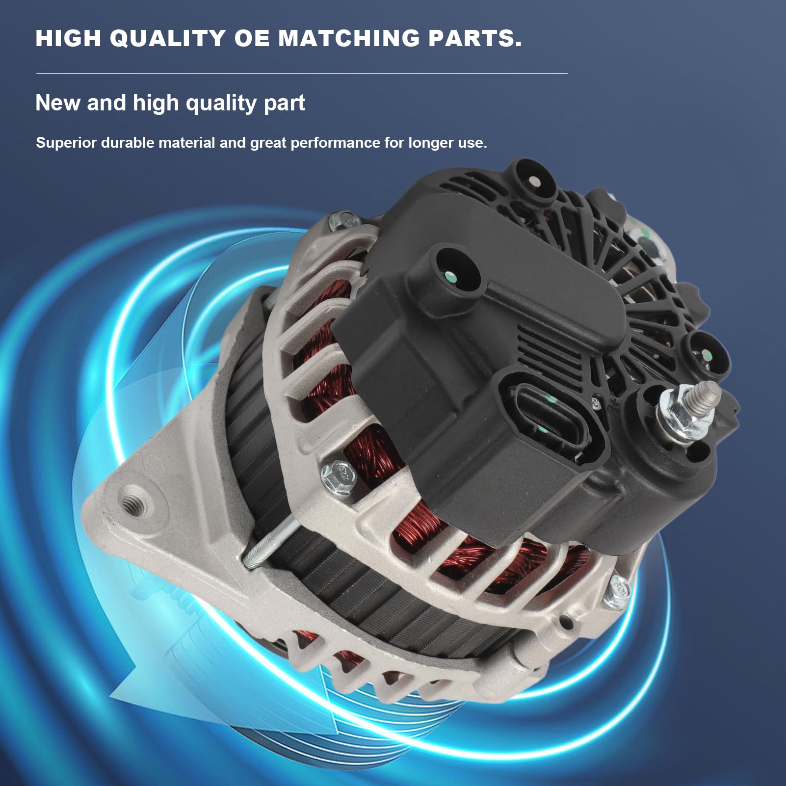 New 90Amp Alternator For 2007-2012 Hyundai Elantra L4 2.0L - Also Fits 2010-2011 Kia Soul & 2007-2009 Kia Spectra/Spectra5