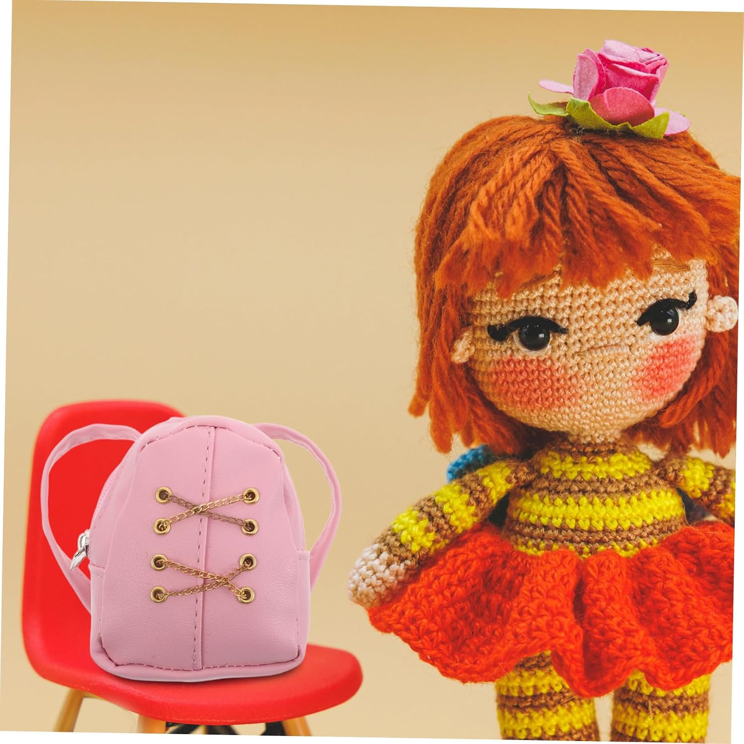 Mini Zipper Doll Backpack for Cute Coin Purse Change Pouch for Little Eyecatching Design for Financial Learning Daily Use
