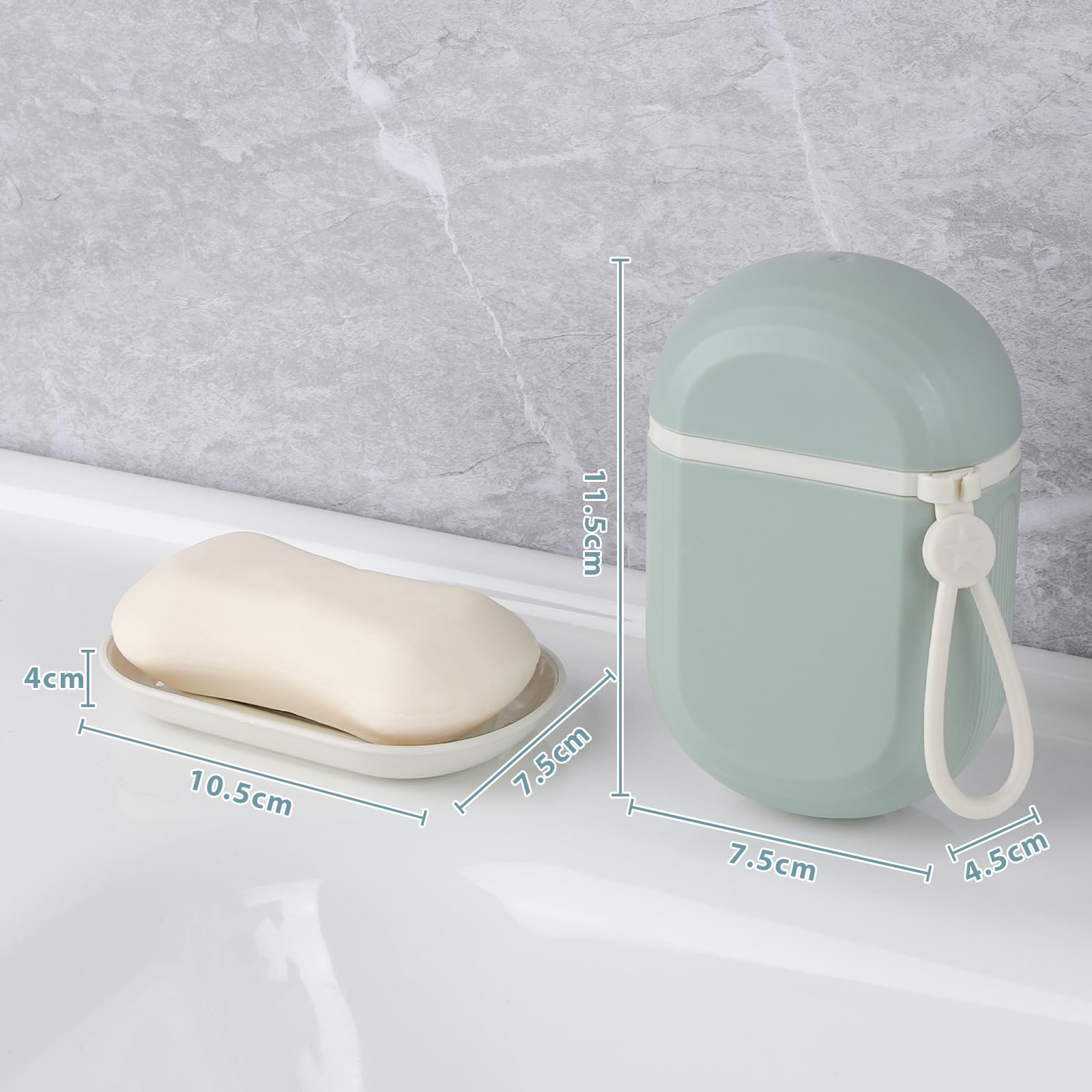 Alyvisun Boite Savon Voyage Portable avec Couvercle Étanche pour Salle de Bain Randonnée