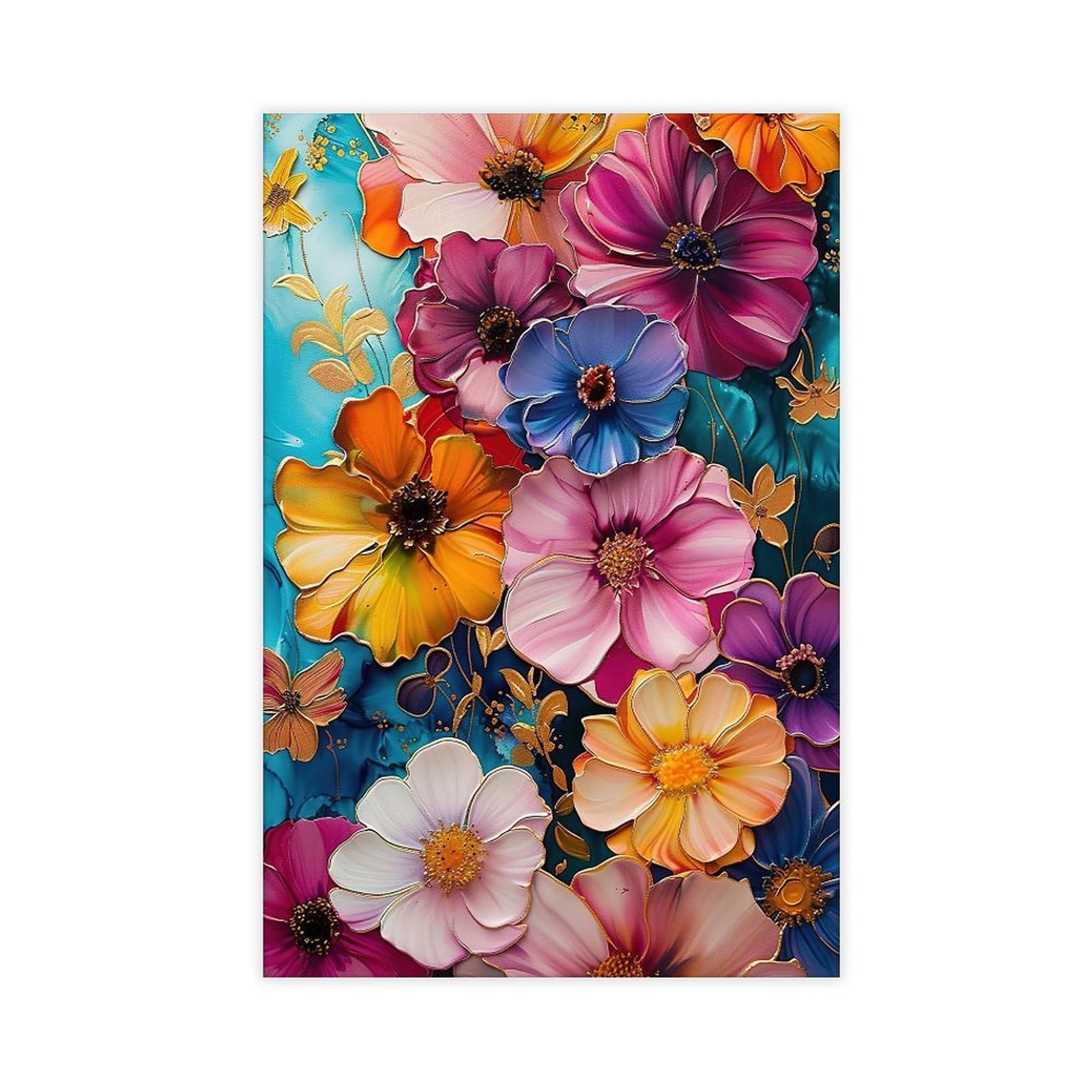 Bareronor Botanical Flowers Canvas Poster Bedroom Decor Landscape Office Room Decor Gift 24" L X 36" W