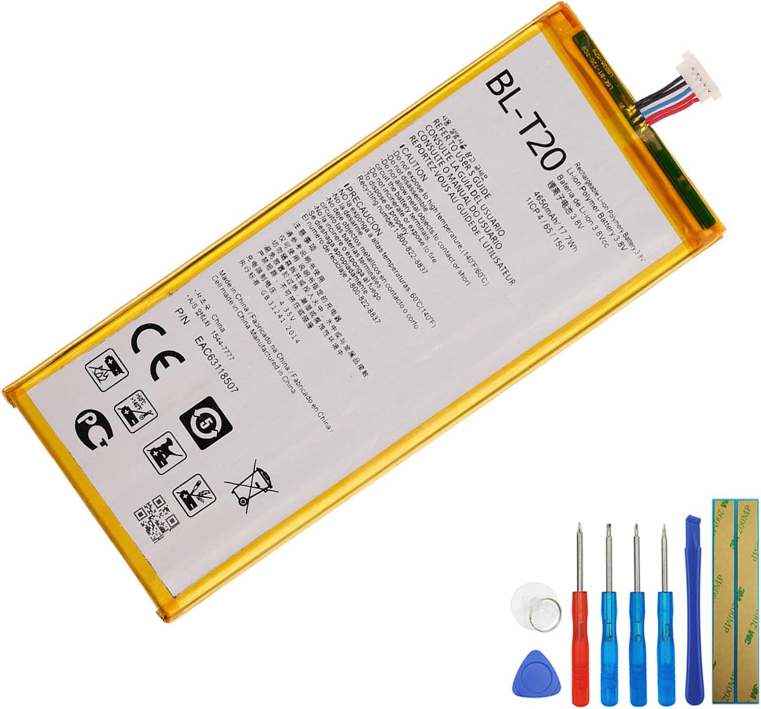 Amazon Com New Li Polymer Replacement Battery Bl T Compatible With Lg G Pad X 8 0 V521 V522 With Tool Home Audio Theater
