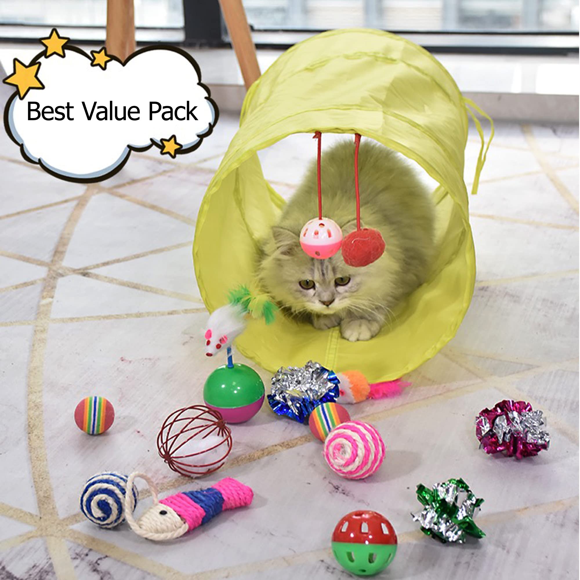 Cat Tunnel 37 PCS Interactive For Indoor Cats - SHEIN A Kitten Toys