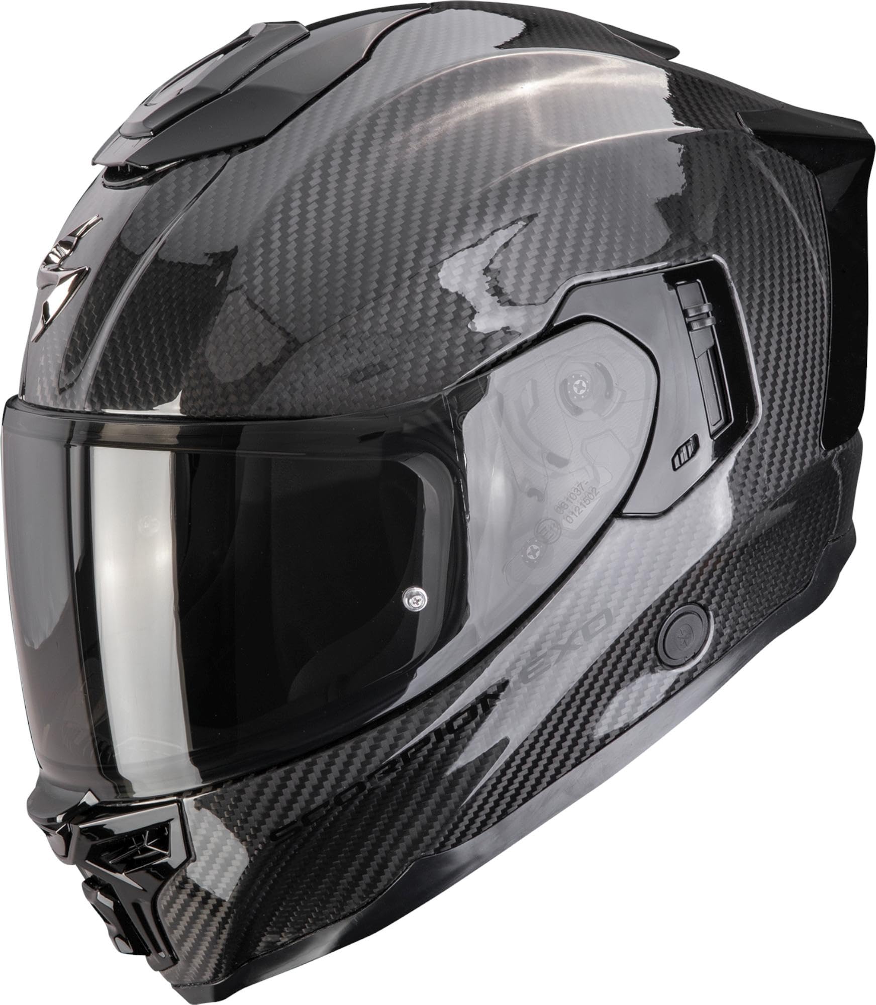 Scorpion EXO-1500 Carbon Air Integralhelm Carbon Ultra TCT schwarz ECE 22.06 Visier klar + getönt Pinlock MaxVision AirFit Innenausstattung KwikWick3