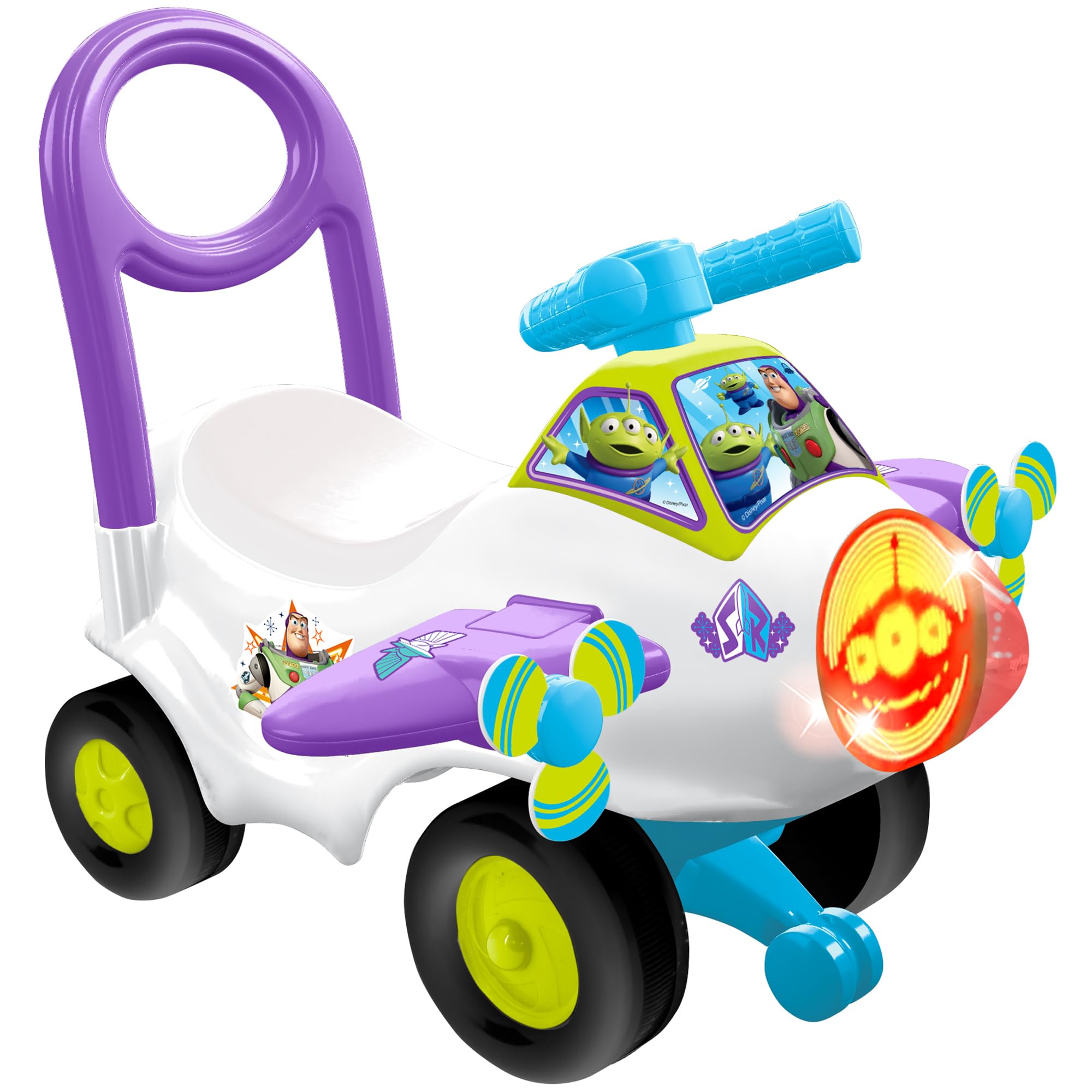 Kiddieland Buzz Plane Battery Powered Ride On with Lights & Sounds
