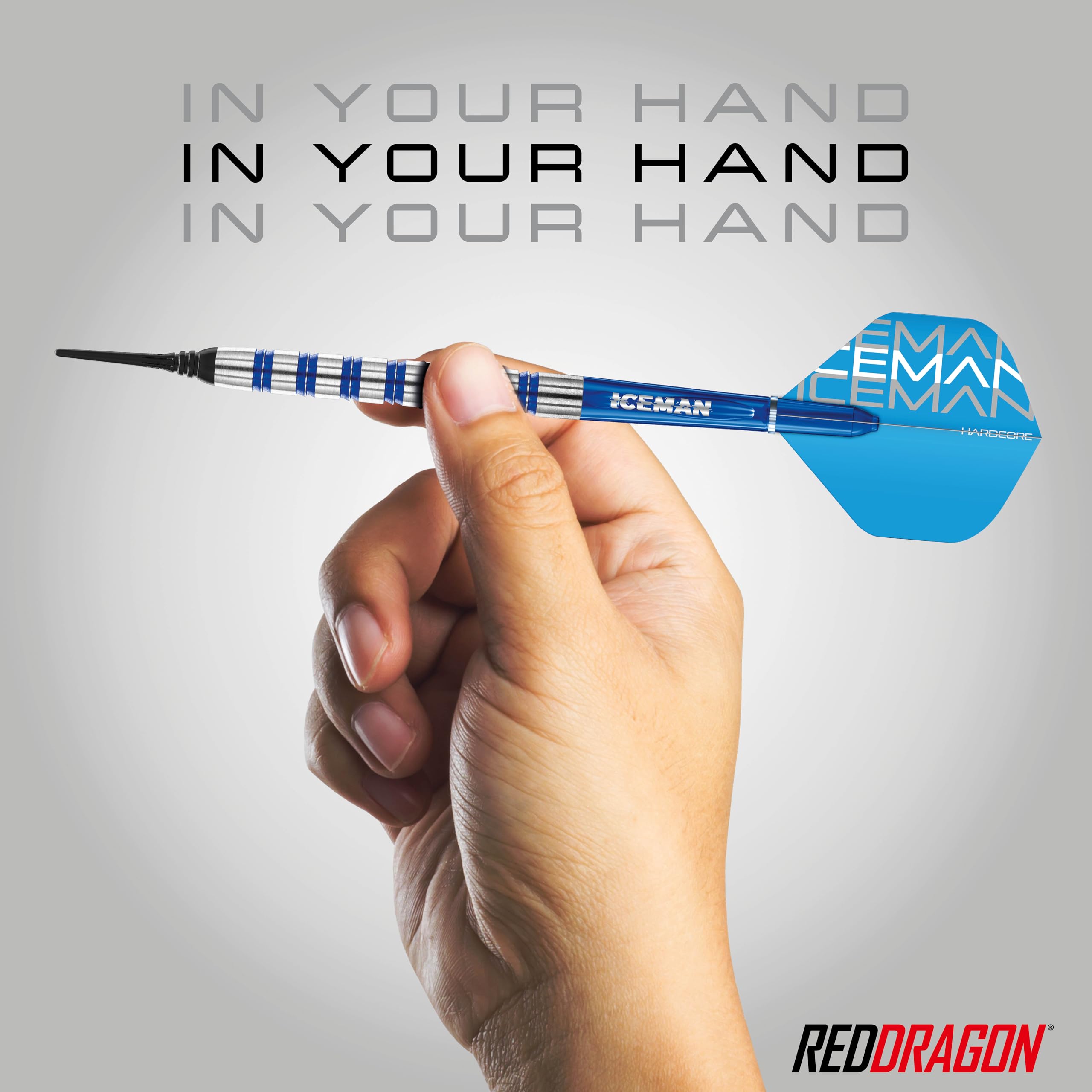 RED DRAGON Gerwyn Price Iceman Challenger - Juego de Dardos de tungsteno Profesional con vuelos y Tallos