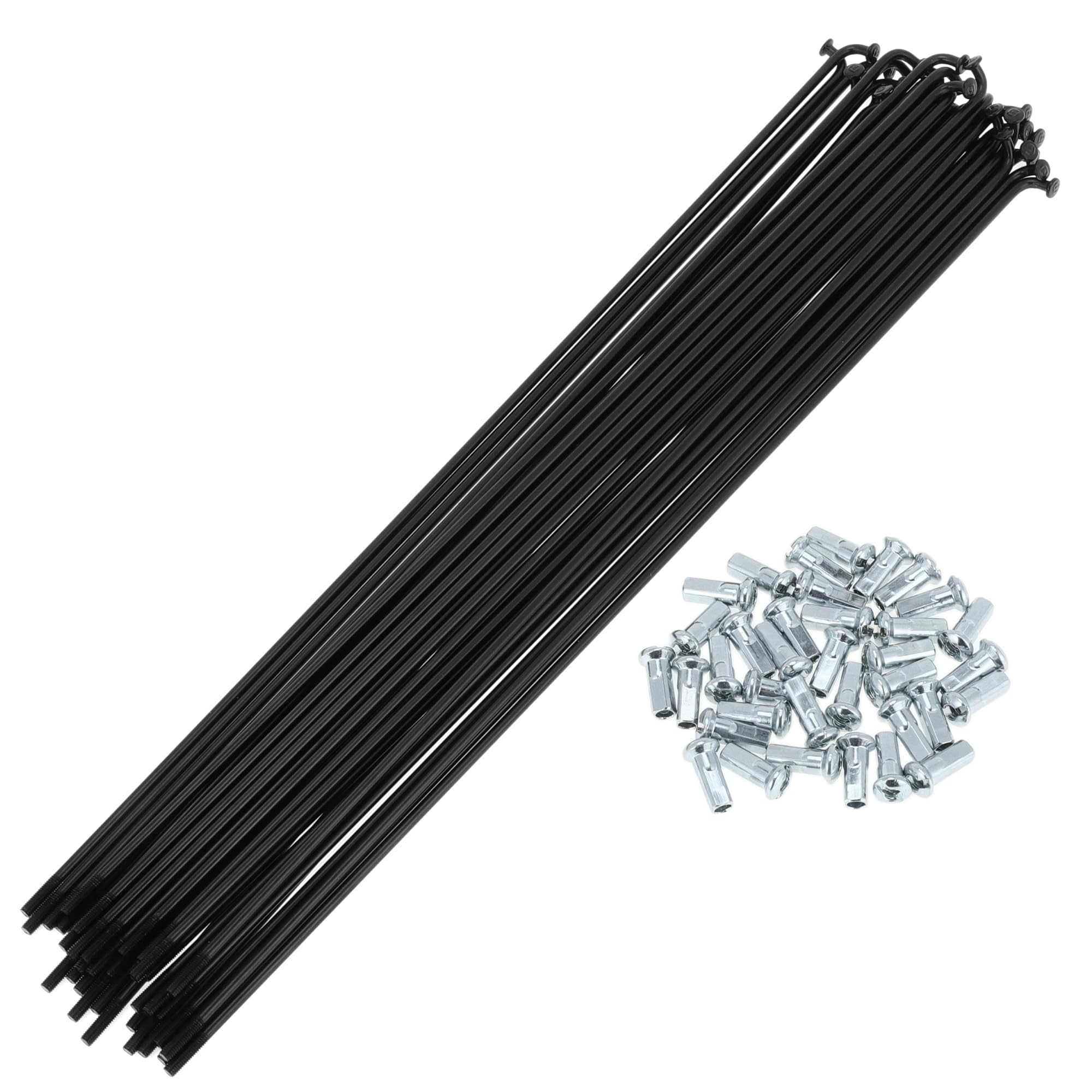 A ABSOPRO Bicycle Spokes 12G 278mm Length Bike Wheel Spokes Carbon Steel Black 1 Set