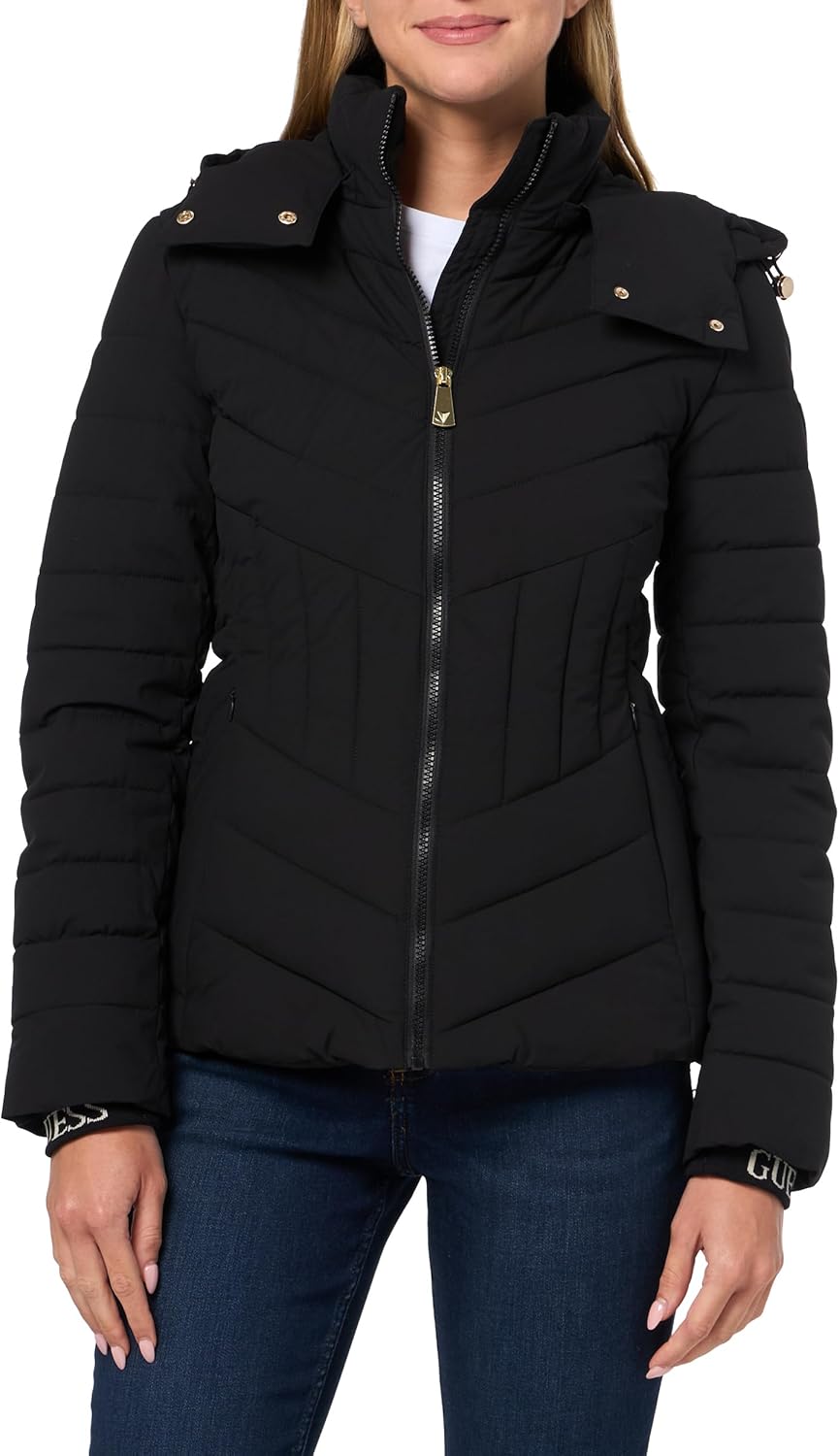 GUESS womens Tania Fitted Hoodie Jacket