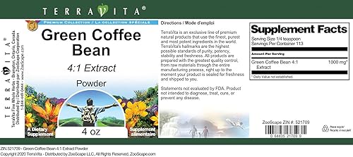 Miniatura 3 de TerraVita Polvo de extracto de grano de café verde 41 (4 oz, ZIN 521709)