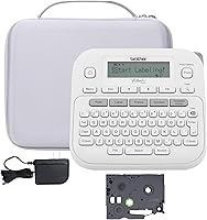 Vista 5 de khanka Estuche de viaje rígido de repuesto para Brother P-Touch Pt-d400 PTD400AD, PT-D410, PT-D460BT etiquetadora avanzada para el hogar y la Blanco