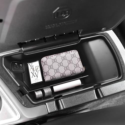 Miniatura 4 de HGWEI Bandeja organizadora de consola central compatible con Dodge Challenger 2015-2023, accesorios interiores de ABS, caja de almacenamiento de