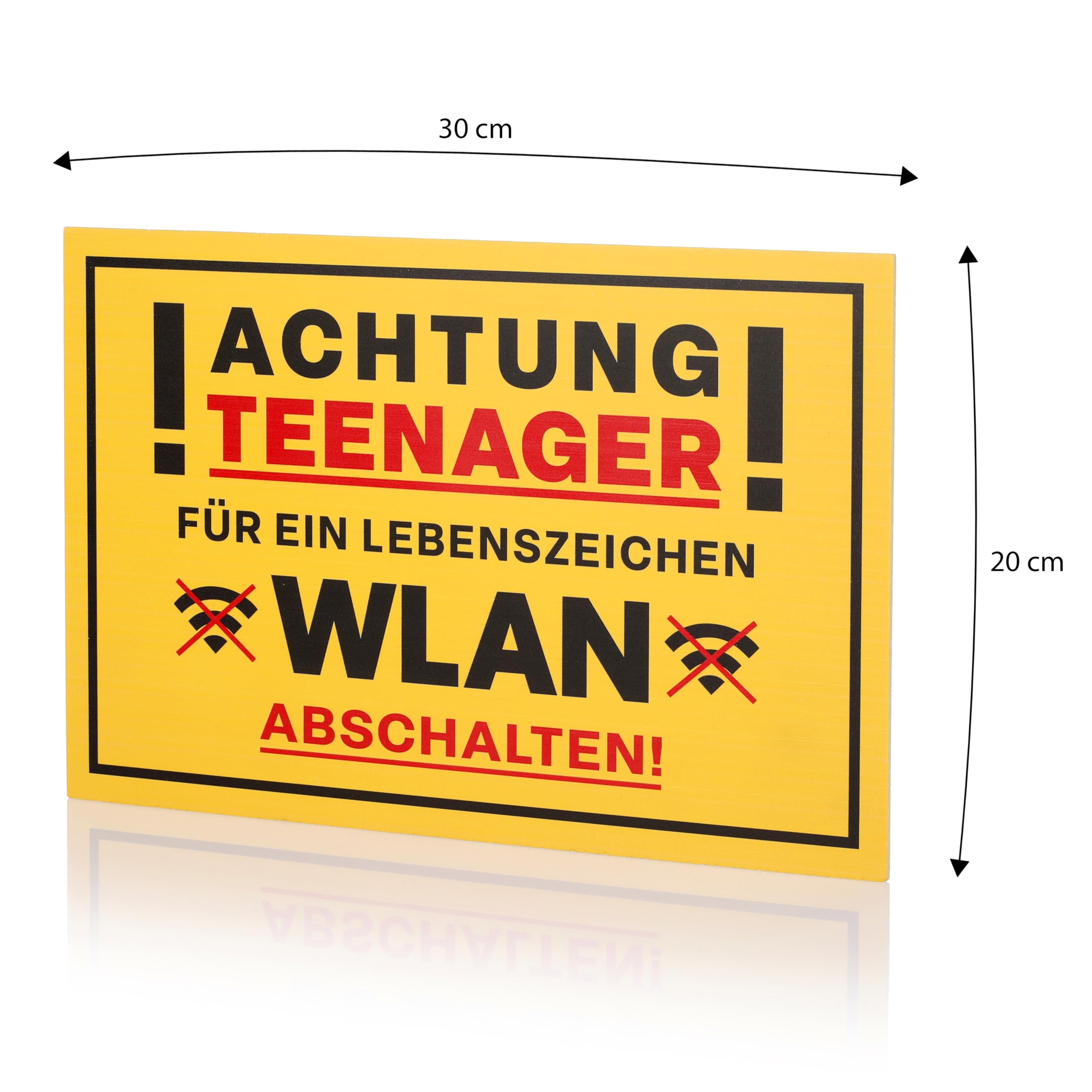 FunX Yellow Stainless Steel Teenager Door Sign - WiFi Street Sign Gift for Birthdays and Youth Consecration - 30 x 20 cm - Image 2