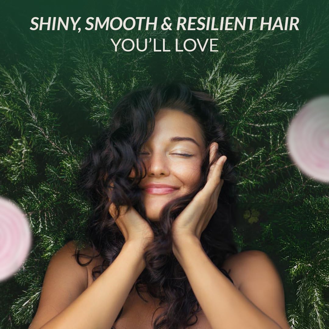 Rosemary Biotin Shampoo & Hair Mask Set | Onion Extract, Collagen & Vitamin E Anti-Thining, Anti-Hairfall Shampoo and Deep Conditioner Set for Dry, Damaged Hair, Sulfate & Paraben Free 2 x 16.9 fl oz - Image 9