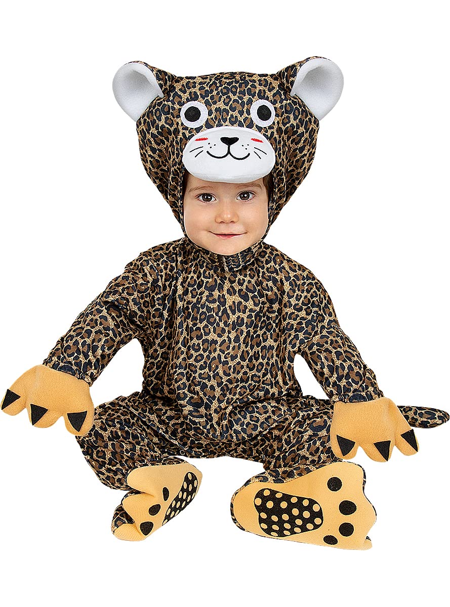 Funidelia | Disfraz de leopardo para bebé Animales, Desierto, Selva - Disfraz para bebé y divertidos accesorios para Fiestas, Carnaval y Halloween - Marrón