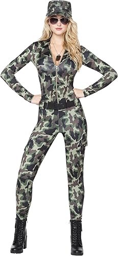Spirit Halloween Disfraz de camuflaje para adultos, disfraz de camuflaje de Cutie Traje de camuflaje Mono de camuflaje