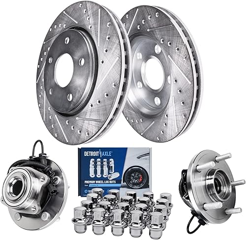 Miniatura 11 de Detroit Axle - Kit de frenos con bujes de rodamiento de rueda delantera 4WD para Chevy Silverado GMC Sierra 2500 HD 3500 Avalanche Suburban Yukon XL