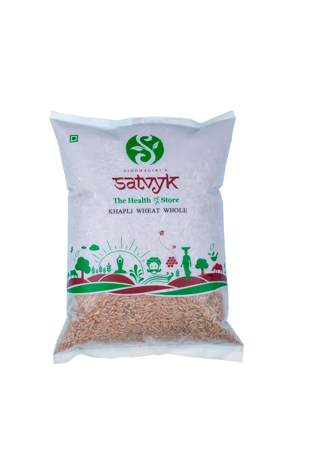 S Siddhagiri’s SATVYK THE HEALTH re STORE Khapli Wheat (Set of 5-5kg) – Unpolished Khapli Genhu| Fiber Rich Whole Wheat Grain| Emmer Wheat Whole