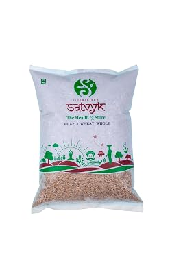 S Siddhagiri's SATVYK THE HEALTH re STORE Khapli Wheat (1kg) - Unpolished Khapli Genhu| Fiber Rich Whole Wheat Grain| Em